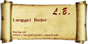 Lengyel Bodor névjegykártya
